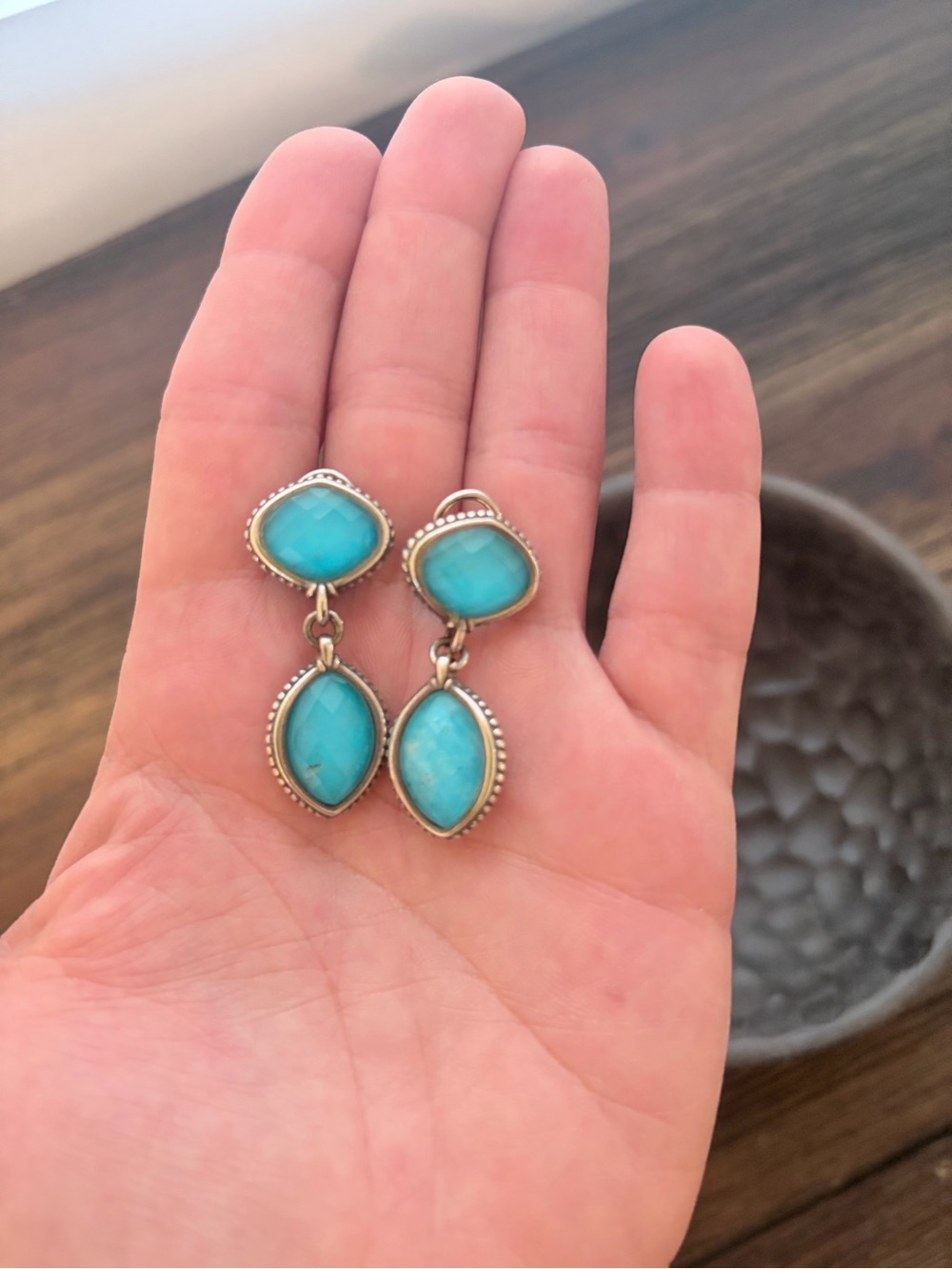 LAGOS Turquoise Double-Drop Dangle Earrings - Women Jewelry